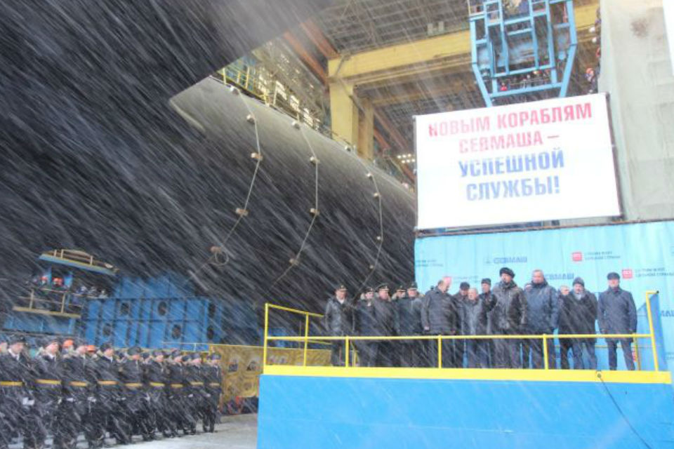 Состоялся спуск на воду атомной подводной лодки «Казань»