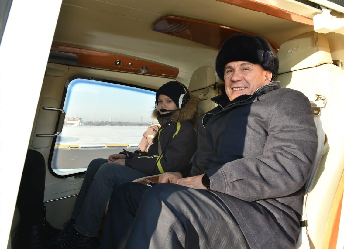 Полёт на вертолете с Президентом Татарстана